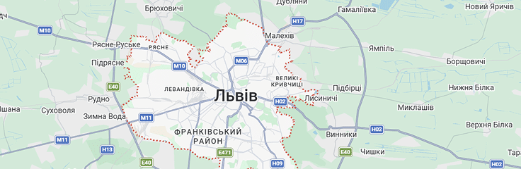 Зона роботи CleanBus — Львів та область
